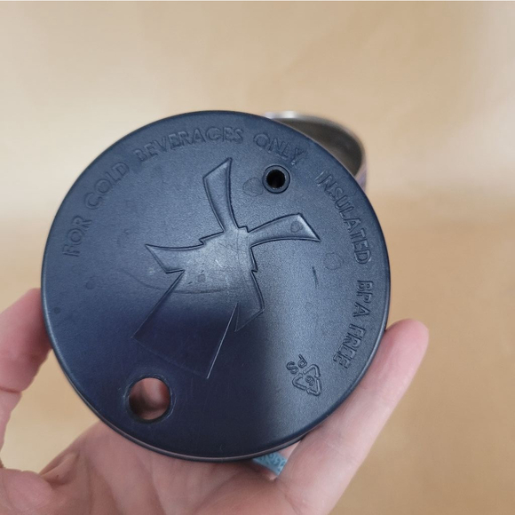 Dutch Bros Blue Waves Good Vibes Metal Travel Tumbler 24oz, cold liquid only - Picture 5 of 7